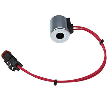 Bobina de válvula solenoide 130-0013 6031971 C01-12-DTM-10 compatible con retroexcavadora Caterpillar 416C 416D 420D 424D 426C 428C 428D 430D 432D 436C 438C 438D 42D 42D 42D D 446B 446D