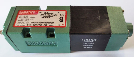 Numatics 152SA400K000030 Solenoid Pneumatic Air Valve 228-690B 115VAC 150 PSI