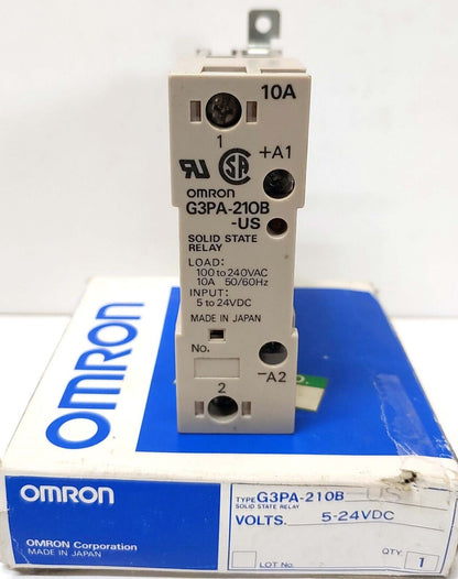 Omron G3PA-210B-US Solid State Relay 5-24VDC Input 100-240VAC 10A Load New Japan