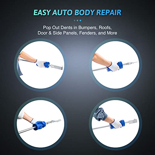 Deslizante de Alta Resistencia, Kit de Eliminación de Abolladuras con Extractor de Abolladuras de Coche Resistente y 9 Accesorios