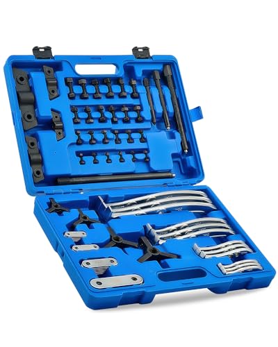 Orion Motor Tech Juego de Extractor de Engranajes de Acero CR-V de 3 Pulgadas, 4 Pulgadas, 6 Pulgadas, 8 Pulgadas, 24 Piezas de Extractor de Engranajes de 2 Mordazas y 3 Mordazas con Mordazas
