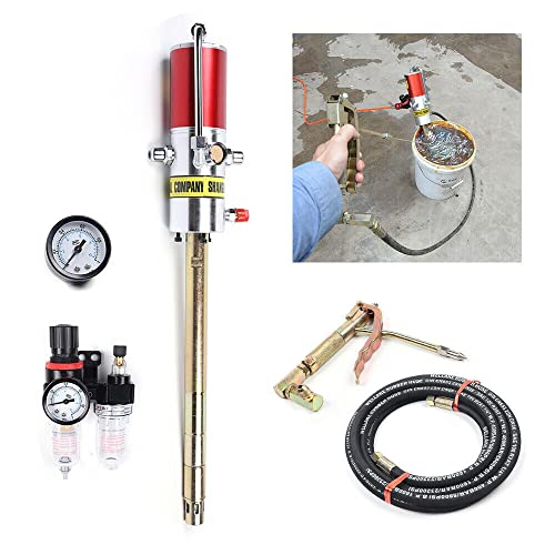 LYNICESHOP Bomba neumática de transferencia de aceite operada por aire, bomba de tambor resistente 1.378 in 30-40MPa, bomba de transferencia de aceite 50:1 Bomba de grasa de alta presión accionada por aire Tambor de bomba de transferencia de aceite