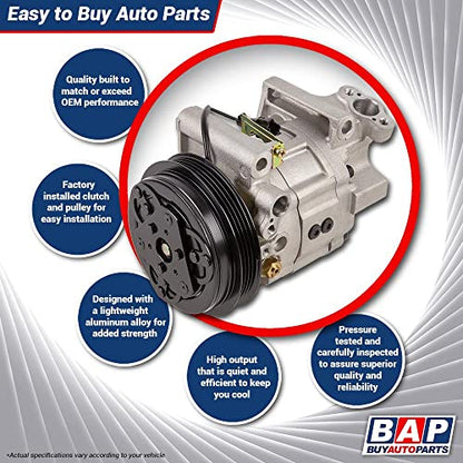 Compresor de CA y 8 ranuras 4.685 in A/C embrague sustituye a Sanden SD7H15 FLX 4420 - 60-02102NA NUEVO