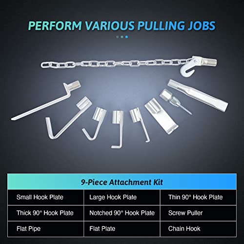 Deslizante de Alta Resistencia, Kit de Eliminación de Abolladuras con Extractor de Abolladuras de Coche Resistente y 9 Accesorios