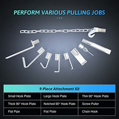 Deslizante de Alta Resistencia, Kit de Eliminación de Abolladuras con Extractor de Abolladuras de Coche Resistente y 9 Accesorios