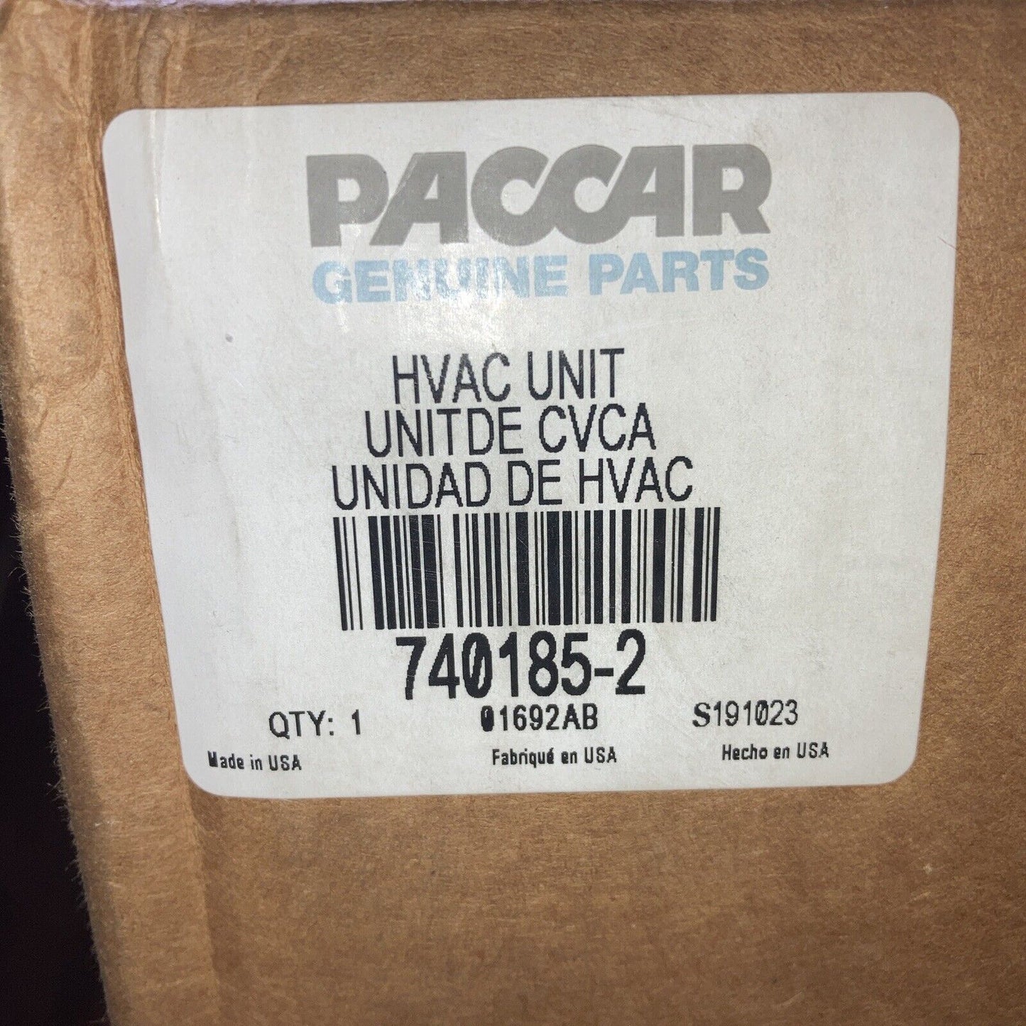 PACCAR OEM HEATING / AIR CONDITIONING HVAC CAB ASSEMBLY UNIT 12V ~ 740185-2