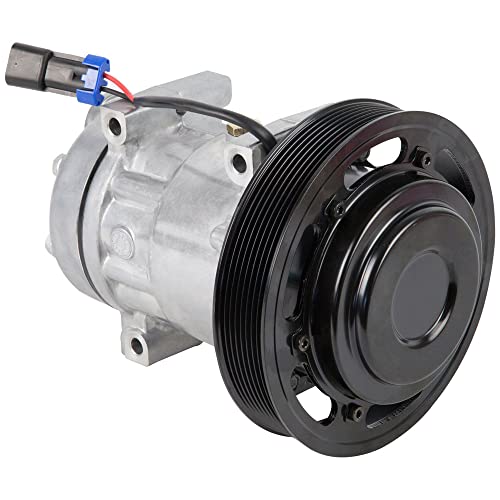 60-03640NA - Compresor de CA y embrague de 8 ranuras y 7.8" 7.079 in reemplaza a Sanden SD7H15 4326 12v 2 hilos