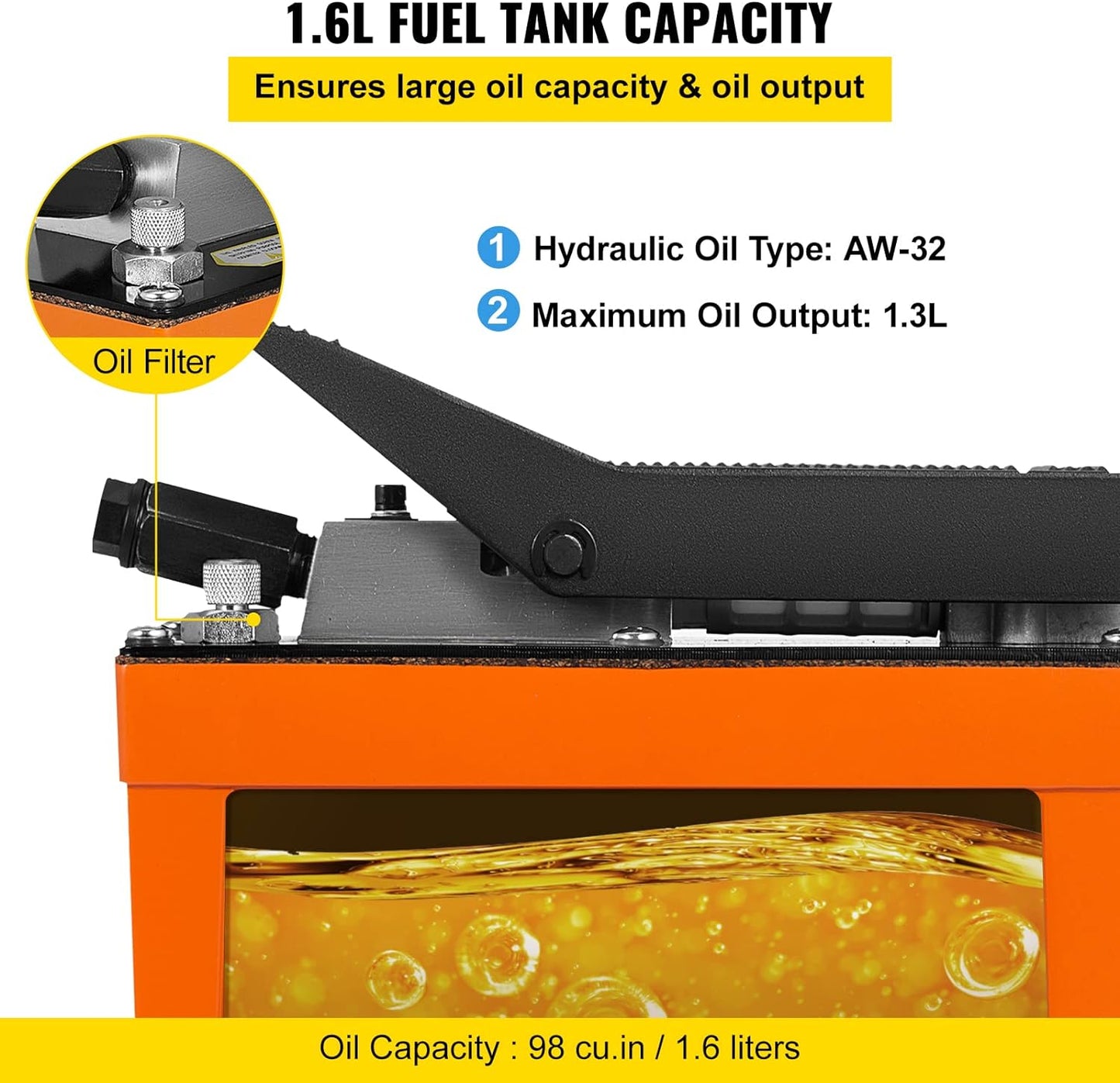 Mophorn Air Hydraulic Pump 10000 PSI NAP-002