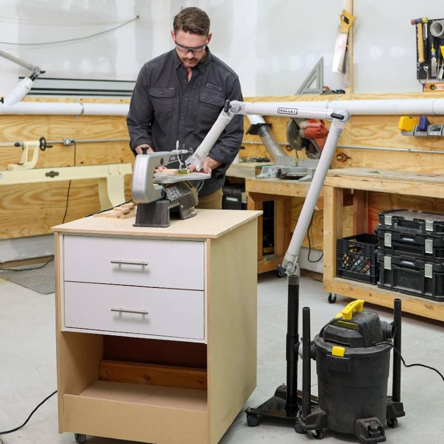 Mullet ThirdHand - Brazo de recogida de polvo (brazo de pluma + ciclón)