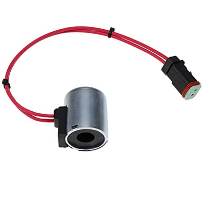 Bobina de válvula solenoide 130-0013 6031971 C01-12-DTM-10 compatible con retroexcavadora Caterpillar 416C 416D 420D 424D 426C 428C 428D 430D 432D 436C 438C 438D 42D 42D 42D D 446B 446D