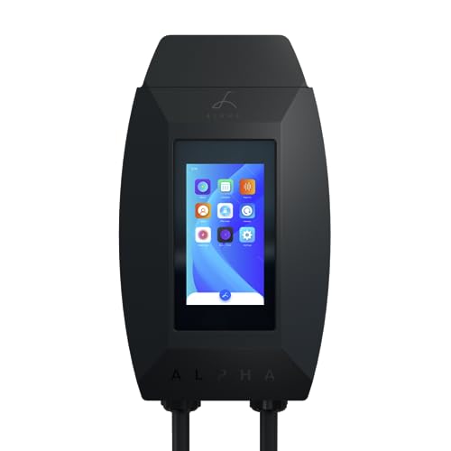 Grizzl-E Cargador Alpha Level 2 para vehículos eléctricos (EV) de hasta 40 amperios, estación de carga rápida para automóvil eléctrico para interiores y exteriores, enchufe NEMA 14-50, cable premium de 24 pies