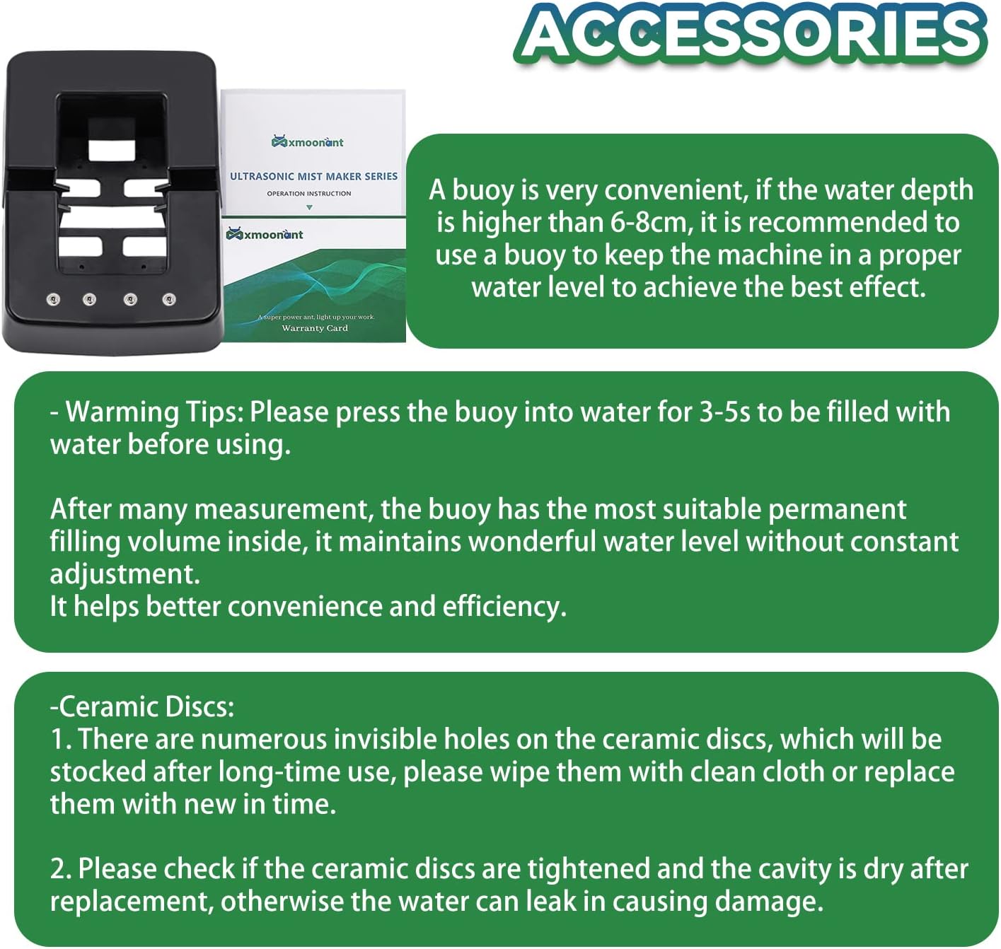 Mxmoonant - Máquina de niebla ultrasónica de 10 cabezales, 7000 ml/h, fuente de agua, máquina de niebla para estanque, atomizador cuadrado, humidificador de aire con flotador para estanque, acuario, rocalla