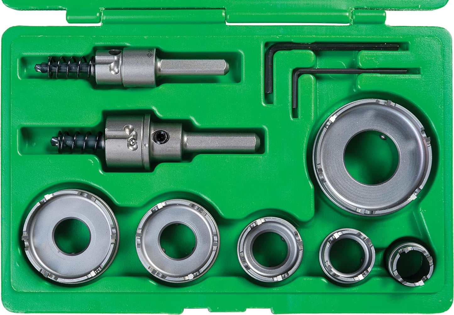 Greenlee - Cortador de carburo, Qck Chnge, 8Pc, fabricación de agujeros (648)