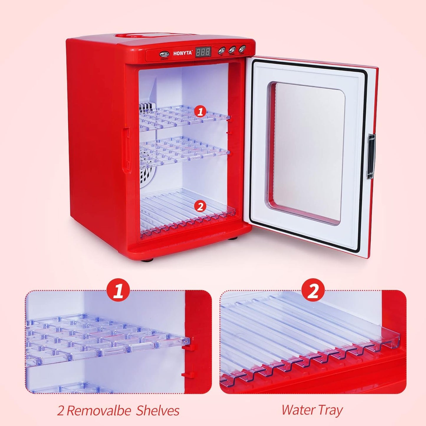 RYFT Incubadoras para incubar huevos, incubadora portátil de laboratorio científico de reptiles de 25 litros con calefacción y enfriamiento de 41.0 °F-140.0 °F, 12 V/110 V para reptiles pequeños (negro)