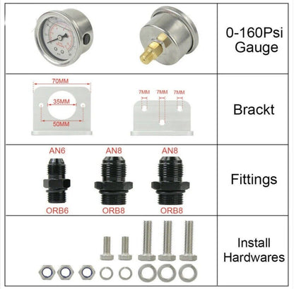FPR98S Billet Carburetor By-Pass Fuel Pressure Regulator Hypertune Aluminum NEW!