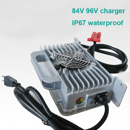 IP67 impermeable 84v 96v 20A 25A cargador 84V 126V 102.2v 96.6V 116.8V 92.4v 117.6v 100.8V 26s para batería de iones de litio lifepo4 (color : 26S 109.2v 20A, enchufe estándar: iones de litio)