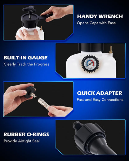 Orion Motor Tech Bomba de Líquido de Transmisión de 7.5 L, Kit de Recambio Manual ATF de 2 Galones, Bomba de Mano de Líquido de Transmisión, Bomba de Transferencia de Líquido de Transmisión