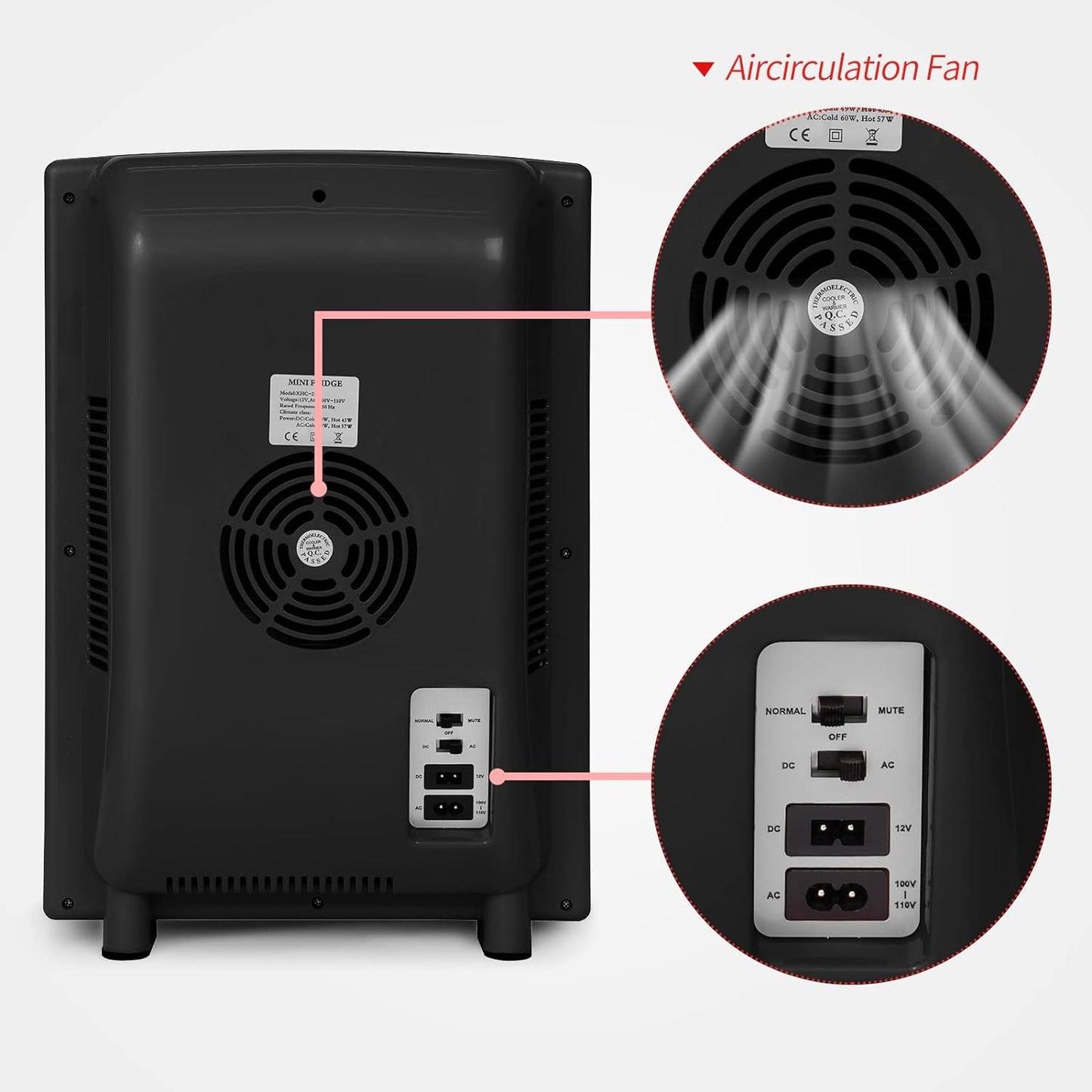 RYFT Incubadoras para incubar huevos, incubadora portátil de laboratorio científico de reptiles de 25 litros con calefacción y enfriamiento de 41.0 °F-140.0 °F, 12 V/110 V para reptiles pequeños (negro)