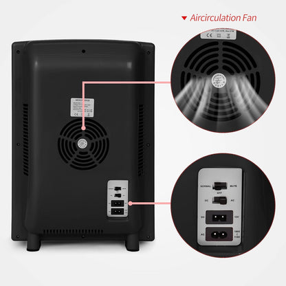 RYFT Incubadoras para incubar huevos, incubadora portátil de laboratorio científico de reptiles de 25 litros con calefacción y enfriamiento de 41.0 °F-140.0 °F, 12 V/110 V para reptiles pequeños (negro)