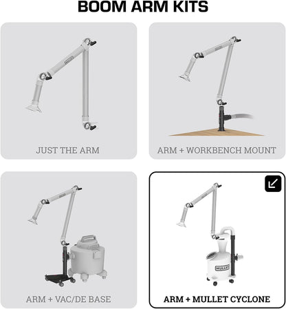 Mullet ThirdHand - Brazo de recogida de polvo (brazo de pluma + ciclón)