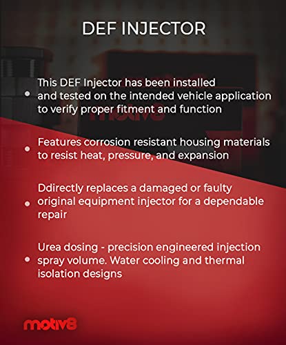 Motiv8 Dosificador de inyector | Unidad de dosificación Reemplazo DEF compatible con CUMMINS, ISX, ISC, ISL, QSC, QSL y Bosch | Reemplaza para 2888173 2888174 y 0444043034