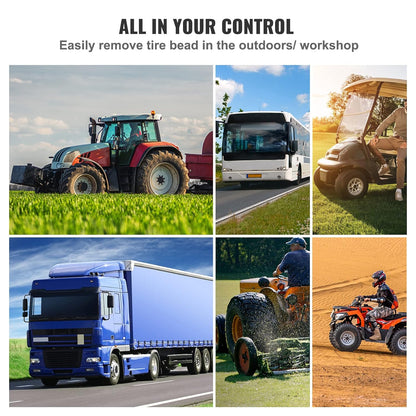 Mophorn, destalonador hidráulico de 10000 PSI para llanta de camión y tractor con bomba de pie de metal hidráulica y manguera de aire