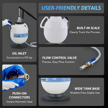 Orion Motor Tech Bomba de Líquido de Transmisión de 7.5 L, Kit de Recambio Manual ATF de 2 Galones, Bomba de Mano de Líquido de Transmisión, Bomba de Transferencia de Líquido de Transmisión