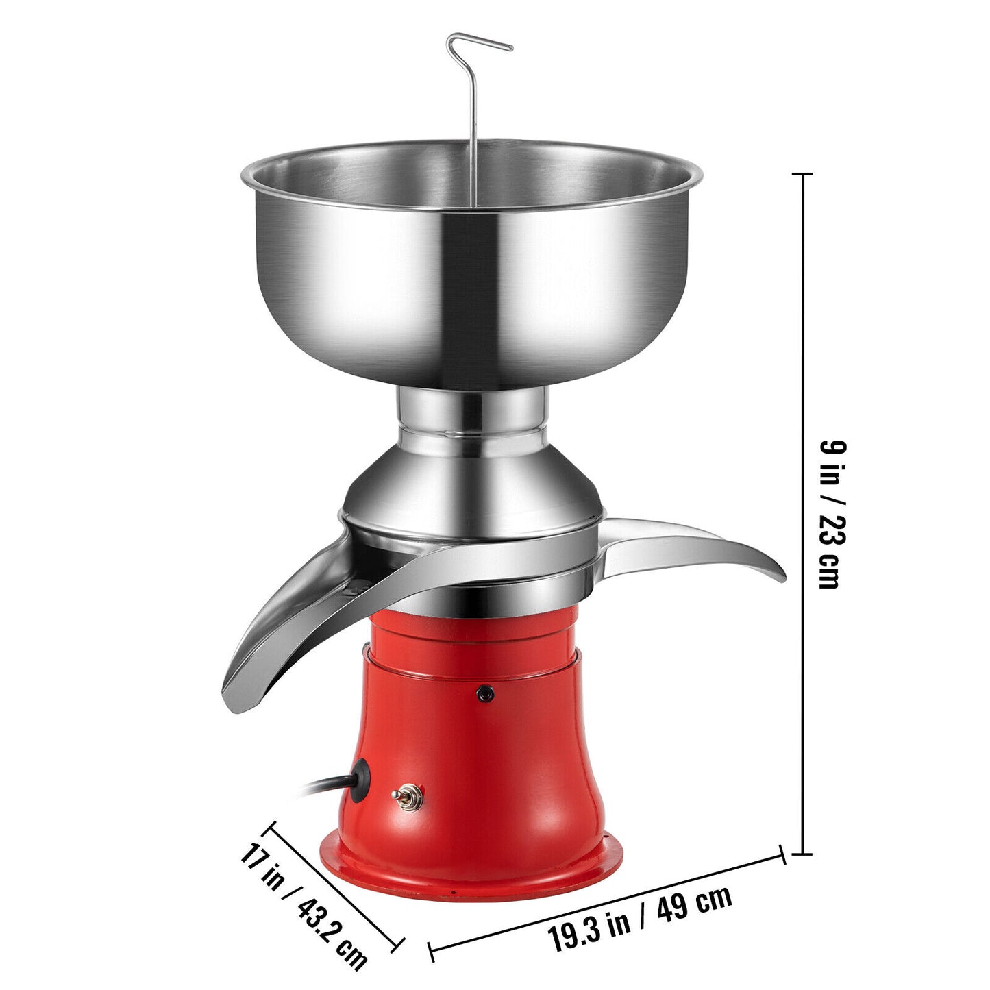 VEVOR 110-240V Electric Fresh Milk Cream Separator Centrifuge Separator 100L/H