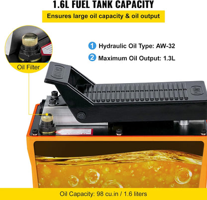 Mophorn Air Hydraulic Pump 10000 PSI NAP-002