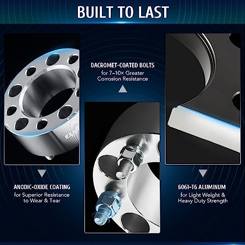 Orion Motor Tech 4pcs 5,1 cm Rueda Espaciadores 5 x 4,75 | 12 x 1,5 Studs para Chevy Corvette Camaro S10 S15 GMC Jimmy Sonoma Typhoon & Cadillac Oldsmobile Pontiac