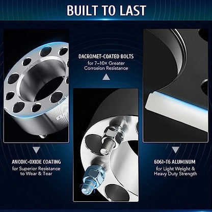Orion Motor Tech 4pcs 5,1 cm Rueda Espaciadores 5 x 4,75 | 12 x 1,5 Studs para Chevy Corvette Camaro S10 S15 GMC Jimmy Sonoma Typhoon & Cadillac Oldsmobile Pontiac