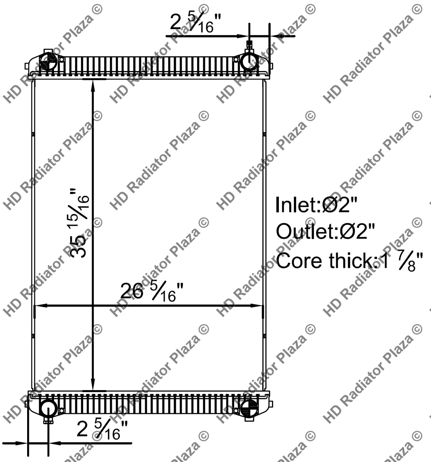 Radiator For 04-10 Business Class 03-10 M2 07-09 MC Acterra 35 15/16" x 26 5/16