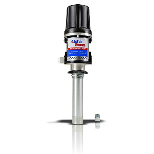 AlphaWorks Tambor de bomba de transferencia de aceite 10.6GPM/40LPM 5:1 de alta presión o 7.4GPM/28LPM Doble acción 3:1 de alto flujo (no para gas o diesel) (bomba de tambor de transferencia de aceite de alta presión 5:1)