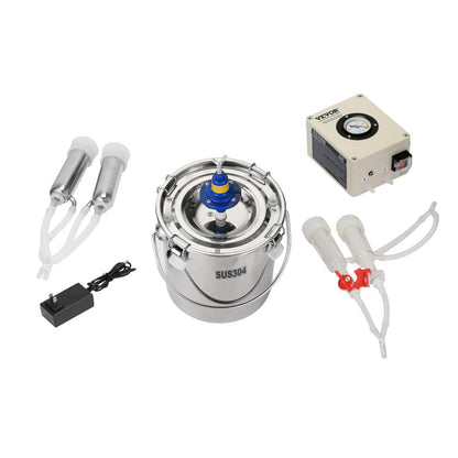 VEVOR Ordeñadora de Cabras Ordeñadora de Cabras 6 L Cubo de Acero Inoxidable 304 para Vacas