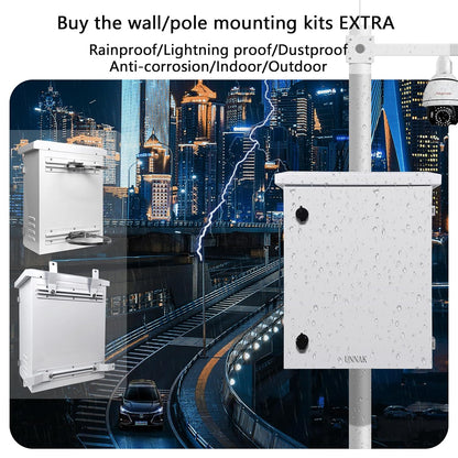 UNNAK Caja eléctrica para exteriores, 23.6 x 19.7 x 11.8 pulgadas, caja de conexiones impermeable de metal, anticorrosión universal grande Enlcosure, caja de distribución de energía de poste eléctrico (23.622 x 19.685 x 11.811 in)