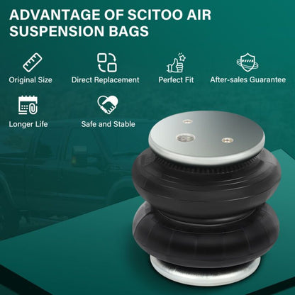 Pair Heavy Duty 2600 LBS Air Bags Suspension Spring For 3/8" 1/2" NPT Port