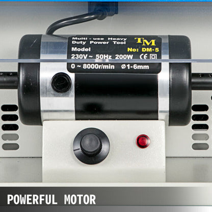 VEVOR Jewelry Polishing Buffing Machine Dust Collector Benchtop with Light 110V