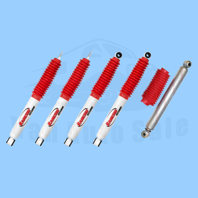 Rancho Kit 4 3.5-4.5" FR & Rear shocks & Stabilizer for Ford F-250 SD 08-16 4WD