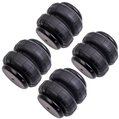 4 Pieces Heavy Duty 2500lb 1/2"NPT Double Bellow Air Suspension Spring Bag