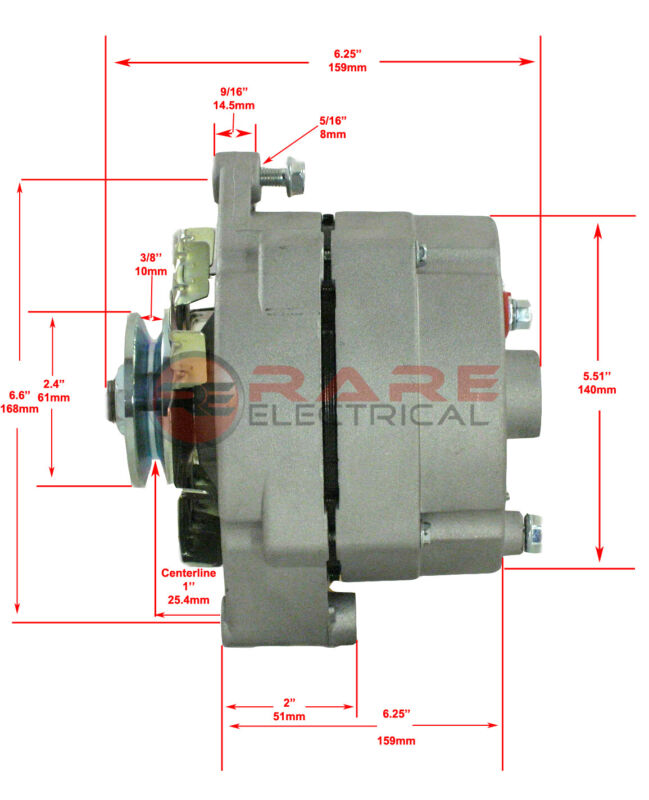 50 AMP 24 VOLT ALTERNATOR FITS DELCO 10SI 1 WIRE SELF ENERGIZING HOOKUP