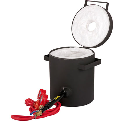 VEVOR 10KG Gas Metal Melting Furnace Propane Forge Kit Tool Crucible Gold Copper