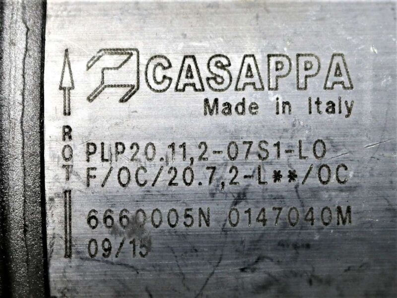 PLP20.11,2-07S1-LOF/OC/20.7,2-L**/OC-S7-N-EL-P FS Casappa Hydraulic Tandem G