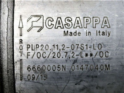PLP20.11,2-07S1-LOF/OC/20.7,2-L**/OC-S7-N-EL-P FS Casappa Hydraulic Tandem G