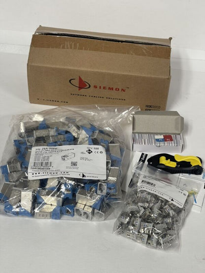 100x SIEMON Z6A-S06B JACK CAT6A RJ45 Z-MAX OUTLET SHIELDED HYBRID TL-LSS T568A/B
