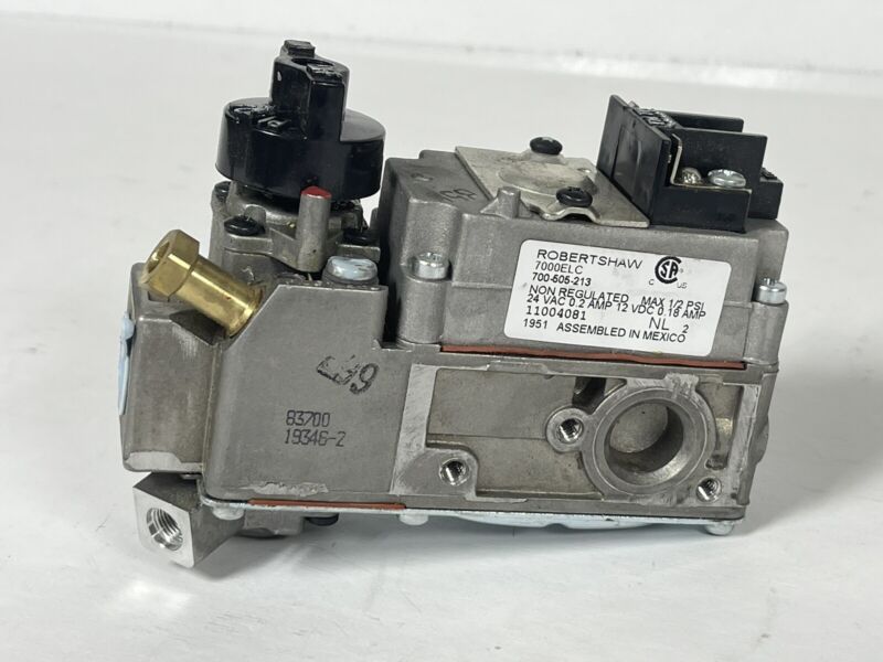 ROBERTSHAW 7000ELC 700-505-213 24VAC 12VDC MILLIVOLT GAS VALVE