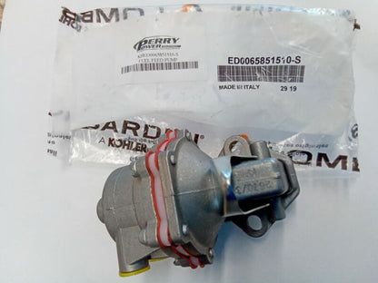 New Genuine OEM Kohler Diesel Lombardini ED0065851510-S Fuel Feed Lift Pump