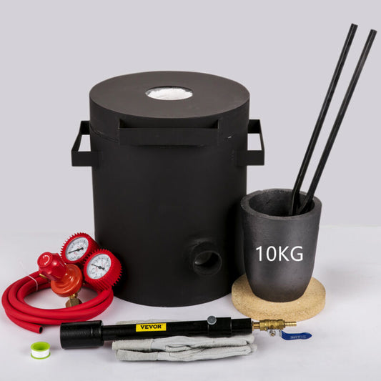VEVOR 10KG Gas Metal Melting Furnace Propane Forge Kit Tool Crucible Gold Copper