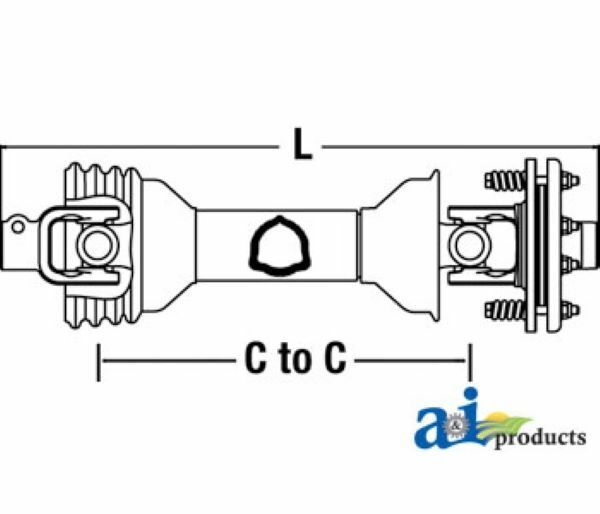 PTO SHAFT FOR JOHN DEERE MX5 MX6 ROTARY CUTTER