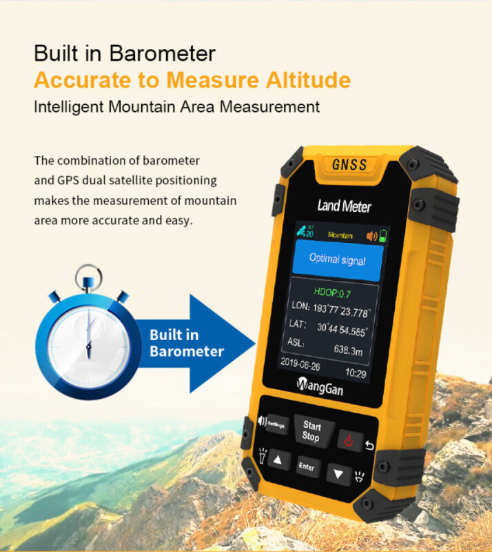 S4 GPS Land Meter Equipo profesional Receptor GNSS Herramienta de distancia de área