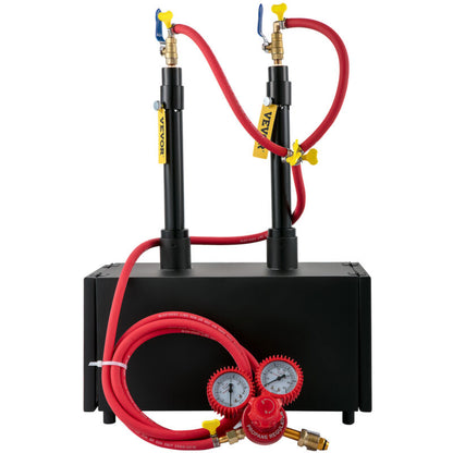 VEVOR Gas Propane Forge Furnace Burner 2Doors+2Burners Blacksmiths Farrier Metal